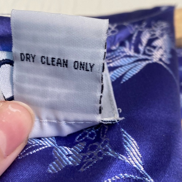 Vintage Lilly Pulitzer Sleeveless Midi Shift Floral Silk Dress Blue Women Size 4 - Picture 5 of 13